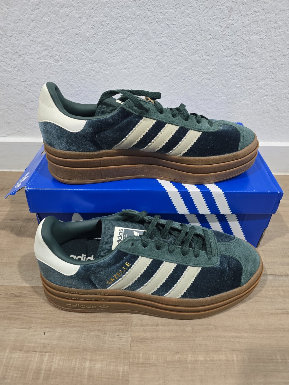 Adidas Gazelle Bold Women's Dark Green Sneakers